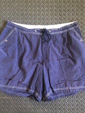 JMS JUST MY SIZE NAVY BLUE SHAPED FIT BOARD SHORTS PLUS SIZE 2X